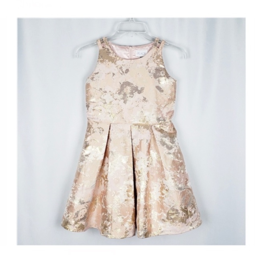 Little Girl Dress(rose gold and gold)